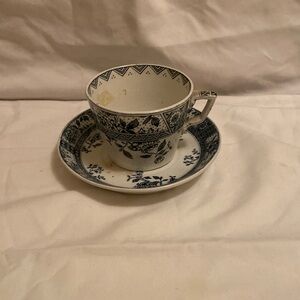 Rare 1 antique 1892-96 C. ChallinorCo. “Melbourne” blue floral tea cup